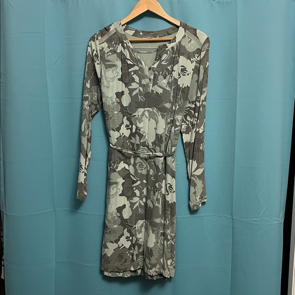 Sandwich Long Sleeve Floral Dress in Green